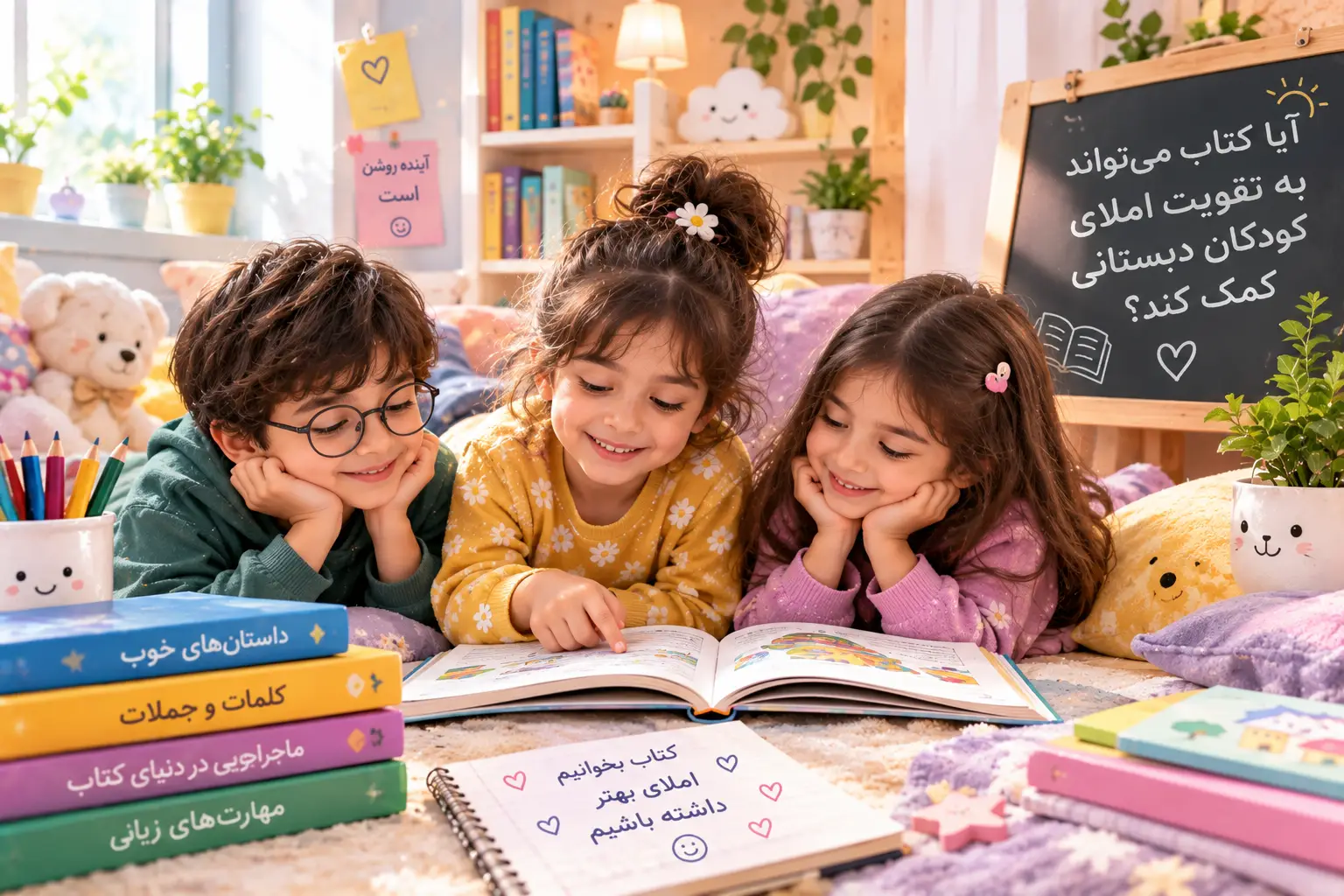 کتابهای آموزشی و تمرین خواندن برای تقویت املای کودکان دبستانی
